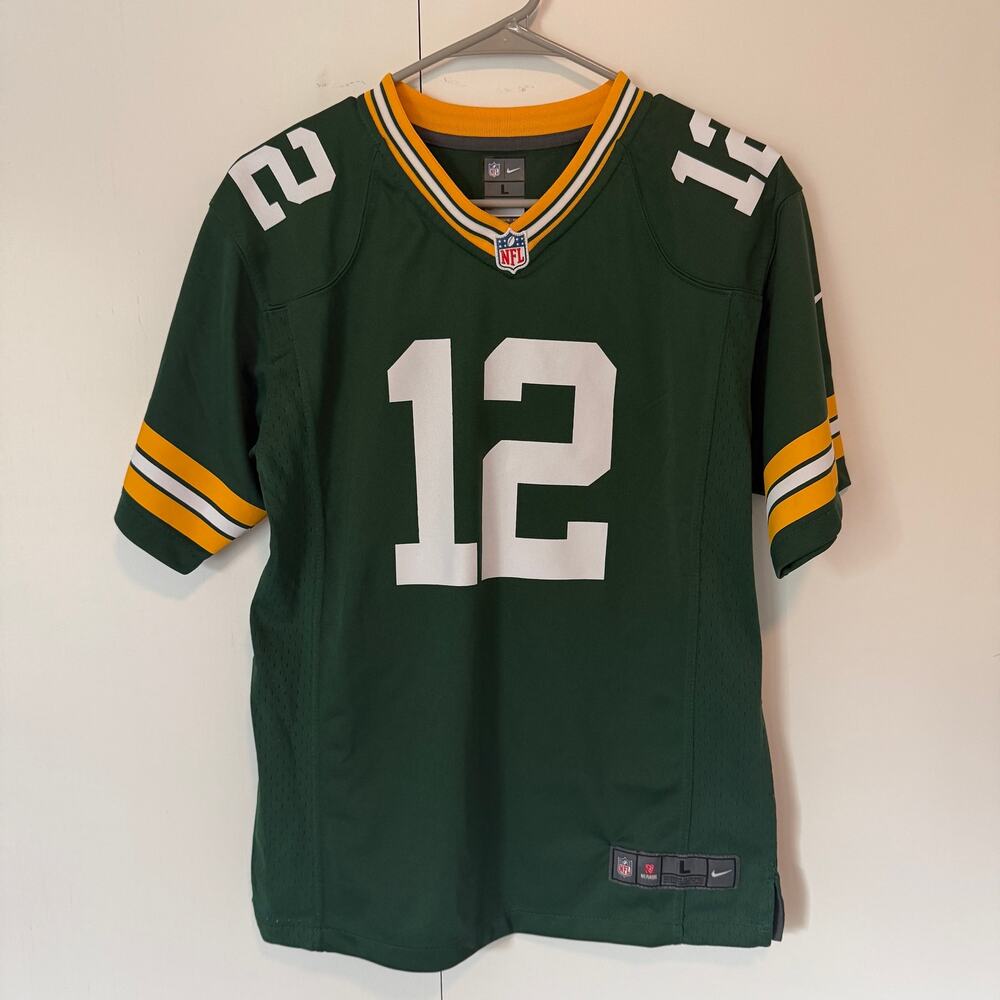Nike Aaron Rodgers #12 Green Bay Packers Jersey Youth L 14-16 NFL On Field